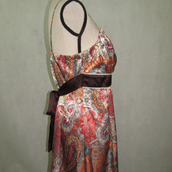 TeezMe Strap Dress Size 13 Multi Color Sash Floral - Picture 7 of 8